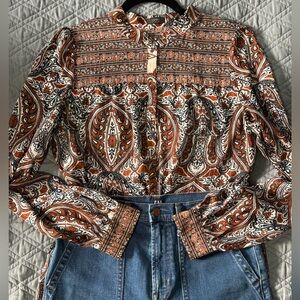 Paisley print blouse